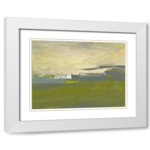 Milieu I White Modern Wood Framed Art Print with Double Matting by Gordon, Sharon