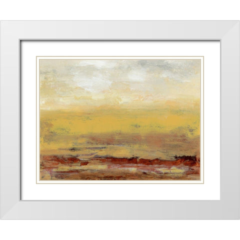 Milieu IV White Modern Wood Framed Art Print with Double Matting by Gordon, Sharon