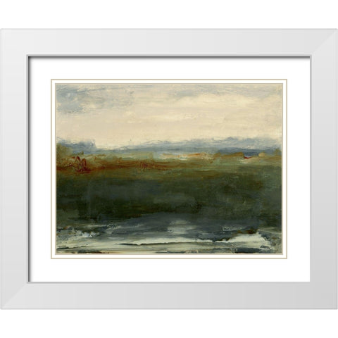 Milieu VII White Modern Wood Framed Art Print with Double Matting by Gordon, Sharon