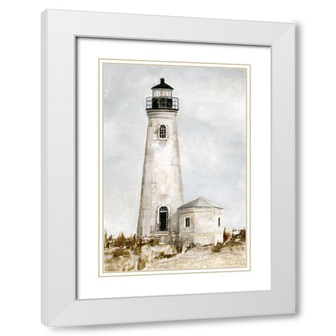 Rustic Lighthouse I White Modern Wood Framed Art Print with Double Matting by Harper, Ethan