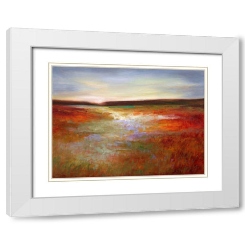 Light Across the Meadow I White Modern Wood Framed Art Print with Double Matting by Finch, Sheila