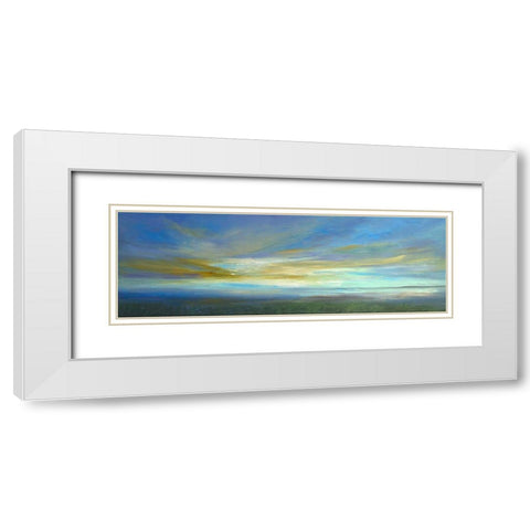 Kiss of Light II White Modern Wood Framed Art Print with Double Matting by Finch, Sheila