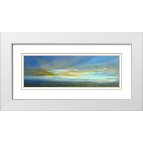 Kiss of Light II White Modern Wood Framed Art Print with Double Matting by Finch, Sheila