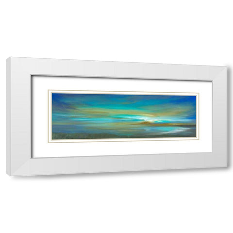 Kiss of Light III White Modern Wood Framed Art Print with Double Matting by Finch, Sheila