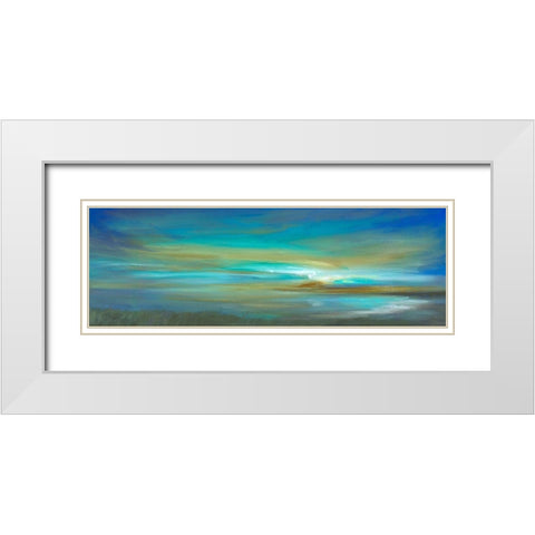 Kiss of Light III White Modern Wood Framed Art Print with Double Matting by Finch, Sheila