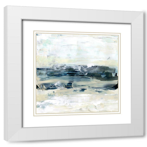 Coastal Blues II White Modern Wood Framed Art Print with Double Matting by Bramma, Lila