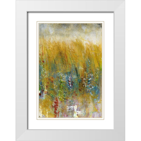 Field Impressions I White Modern Wood Framed Art Print with Double Matting by Bramma, Lila