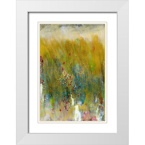 Field Impressions II White Modern Wood Framed Art Print with Double Matting by Bramma, Lila