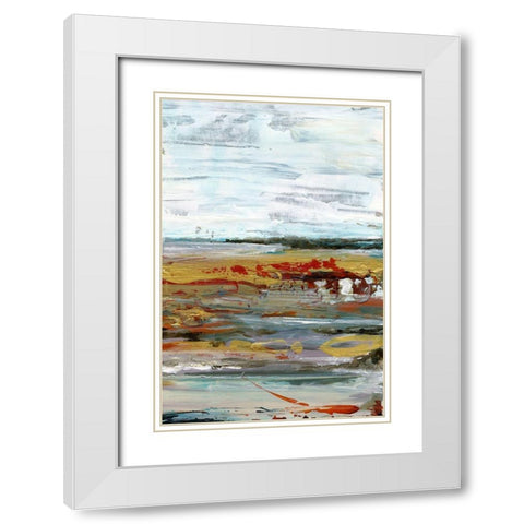 Marble Coast I White Modern Wood Framed Art Print with Double Matting by Bramma, Lila