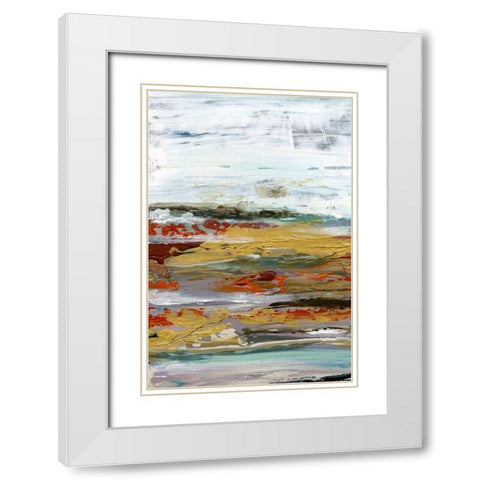 Marble Coast II White Modern Wood Framed Art Print with Double Matting by Bramma, Lila