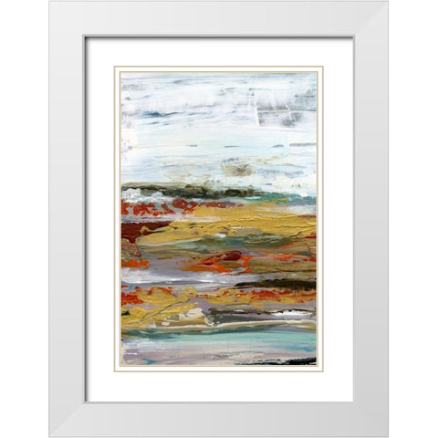 Marble Coast II White Modern Wood Framed Art Print with Double Matting by Bramma, Lila