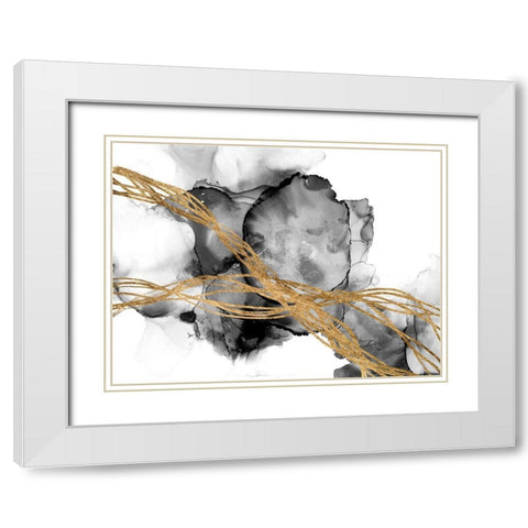 Matrix Undulation I White Modern Wood Framed Art Print with Double Matting by Goldberger, Jennifer