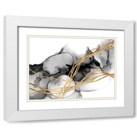 Matrix Undulation II White Modern Wood Framed Art Print with Double Matting by Goldberger, Jennifer