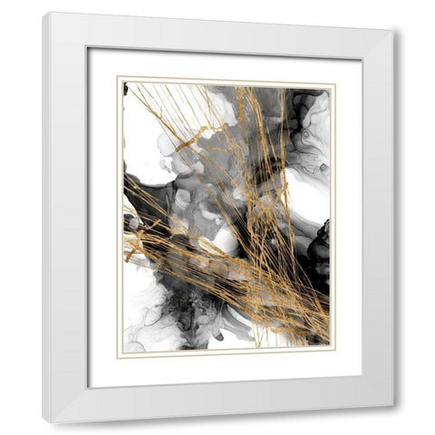 Webbing II White Modern Wood Framed Art Print with Double Matting by Goldberger, Jennifer