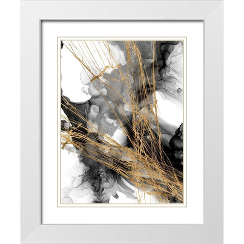 Webbing II White Modern Wood Framed Art Print with Double Matting by Goldberger, Jennifer