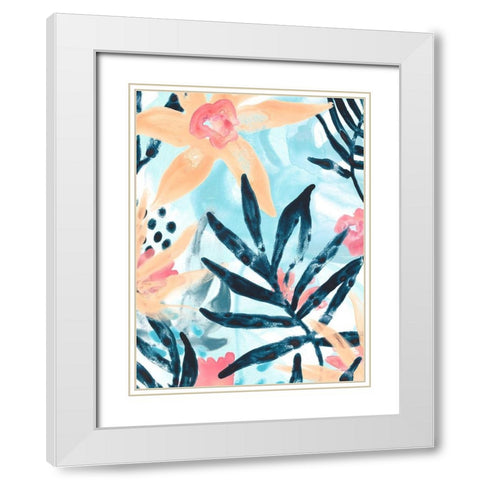 Island Intuition II White Modern Wood Framed Art Print with Double Matting by Vess, June Erica