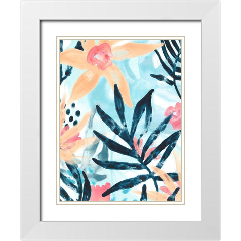 Island Intuition II White Modern Wood Framed Art Print with Double Matting by Vess, June Erica