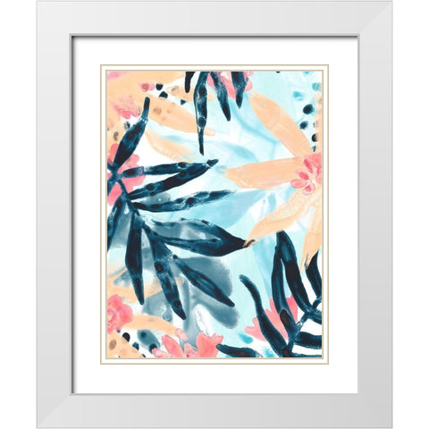 Island Intuition IV White Modern Wood Framed Art Print with Double Matting by Vess, June Erica