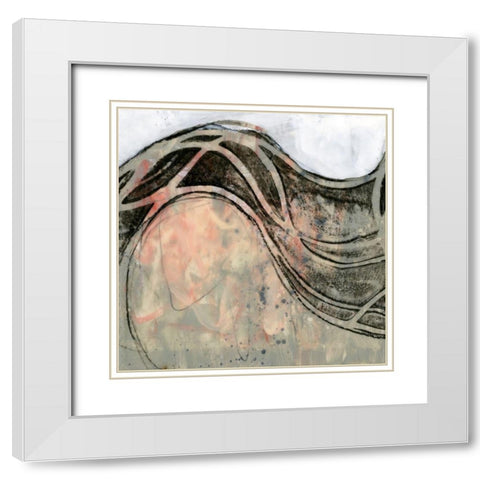 Wave Flux II White Modern Wood Framed Art Print with Double Matting by Goldberger, Jennifer