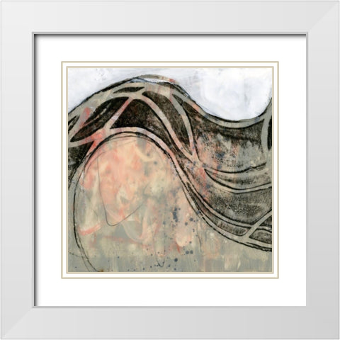 Wave Flux II White Modern Wood Framed Art Print with Double Matting by Goldberger, Jennifer