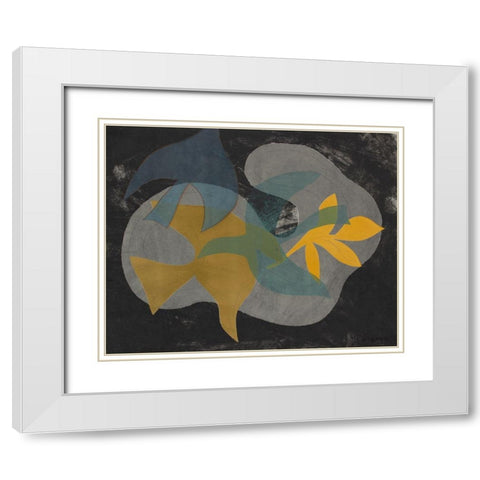 Dove Composition III White Modern Wood Framed Art Print with Double Matting by Delamater, Rob