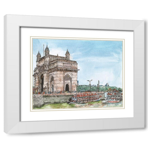 Dreaming of India I White Modern Wood Framed Art Print with Double Matting by Wang, Melissa