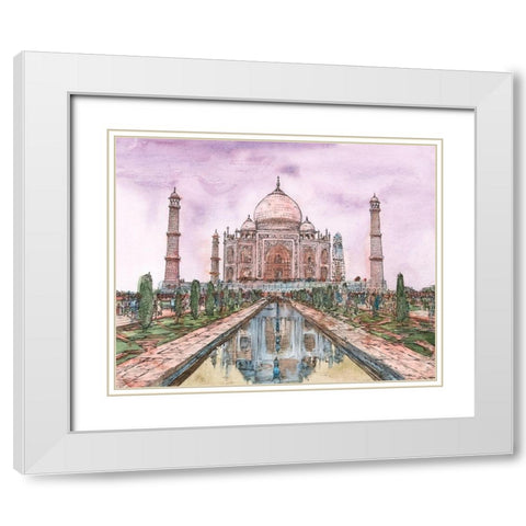 Dreaming of India II White Modern Wood Framed Art Print with Double Matting by Wang, Melissa