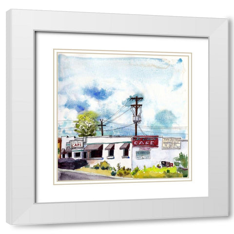 Urban Study II White Modern Wood Framed Art Print with Double Matting by McCreery, Paul