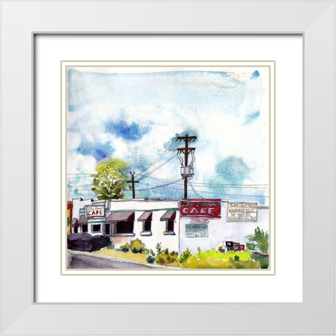 Urban Study II White Modern Wood Framed Art Print with Double Matting by McCreery, Paul