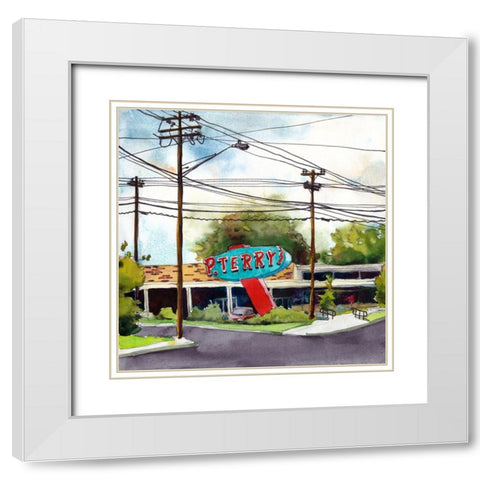 Urban Study III White Modern Wood Framed Art Print with Double Matting by McCreery, Paul