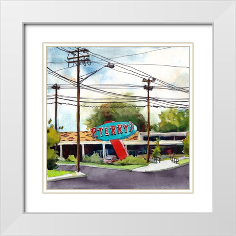 Urban Study III White Modern Wood Framed Art Print with Double Matting by McCreery, Paul