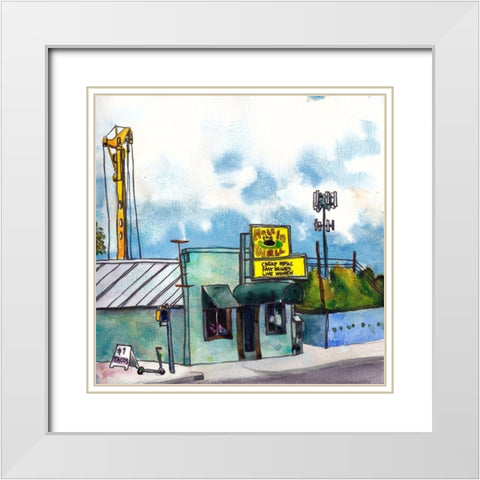 Urban Study IV White Modern Wood Framed Art Print with Double Matting by McCreery, Paul