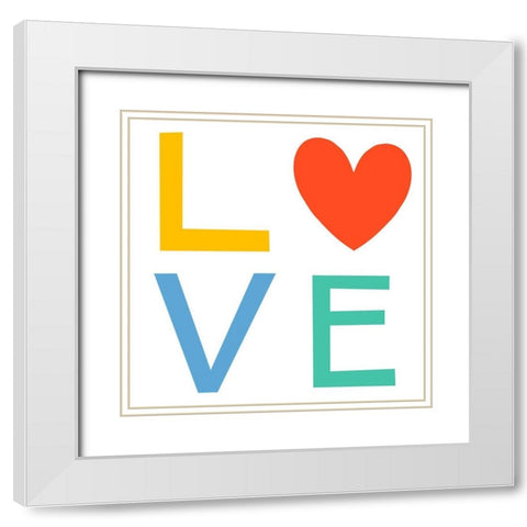 Simple Message I White Modern Wood Framed Art Print with Double Matting by Barnes, Victoria