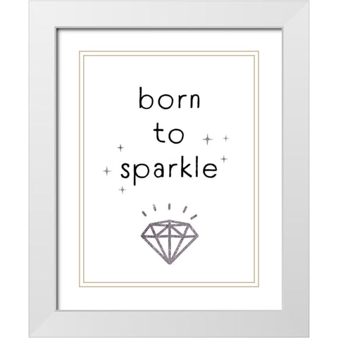 Shine Bright II White Modern Wood Framed Art Print with Double Matting by Barnes, Victoria