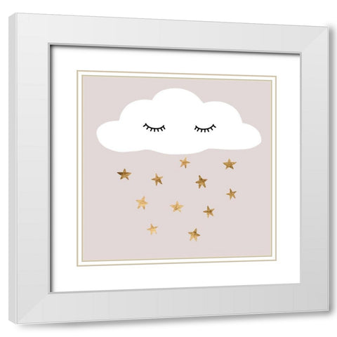 Nap Time II White Modern Wood Framed Art Print with Double Matting by Barnes, Victoria