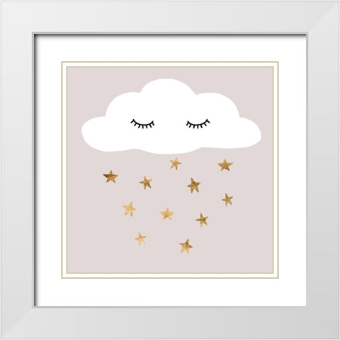 Nap Time II White Modern Wood Framed Art Print with Double Matting by Barnes, Victoria
