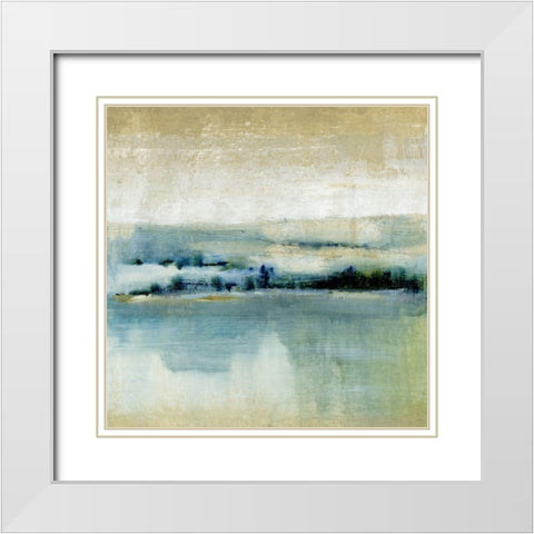 Distant Shoreline I White Modern Wood Framed Art Print with Double Matting by OToole, Tim