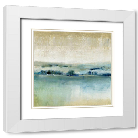 Distant Shoreline II White Modern Wood Framed Art Print with Double Matting by OToole, Tim