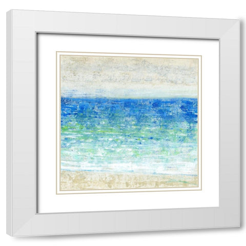 Ocean Impressions II White Modern Wood Framed Art Print with Double Matting by OToole, Tim