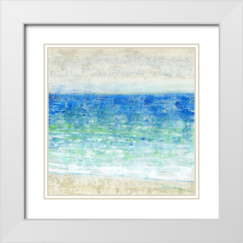 Ocean Impressions II White Modern Wood Framed Art Print with Double Matting by OToole, Tim