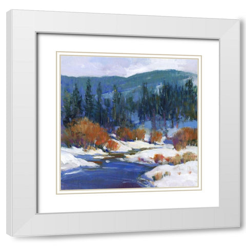 Mountain Creek I White Modern Wood Framed Art Print with Double Matting by OToole, Tim