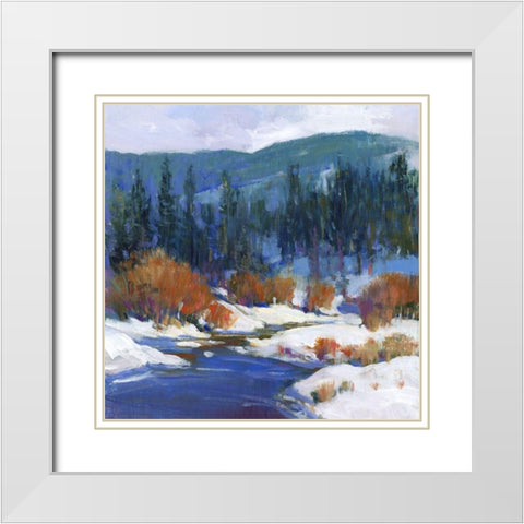 Mountain Creek I White Modern Wood Framed Art Print with Double Matting by OToole, Tim