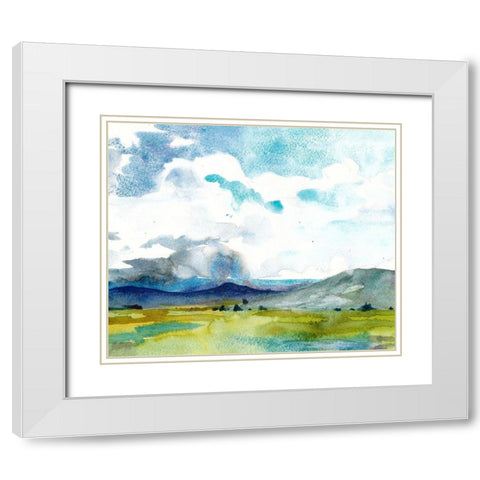 May Sky Studies I White Modern Wood Framed Art Print with Double Matting by McCreery, Paul