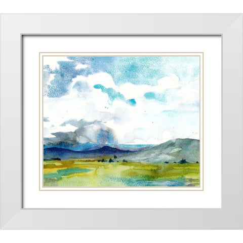 May Sky Studies I White Modern Wood Framed Art Print with Double Matting by McCreery, Paul