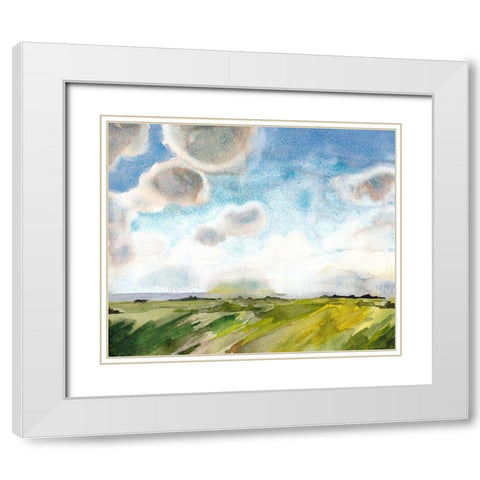 May Sky Studies III White Modern Wood Framed Art Print with Double Matting by McCreery, Paul