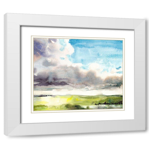 May Sky Studies IV White Modern Wood Framed Art Print with Double Matting by McCreery, Paul