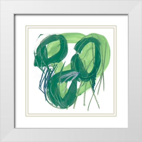 Jade Schematic VIII White Modern Wood Framed Art Print with Double Matting by Vess, June Erica