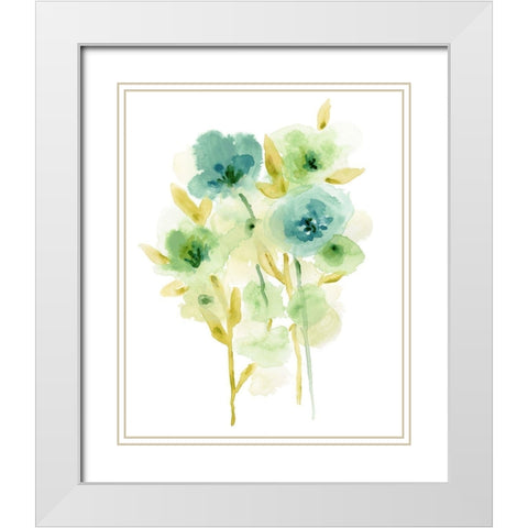 Meadow Bouquet I White Modern Wood Framed Art Print with Double Matting by Vess, June Erica
