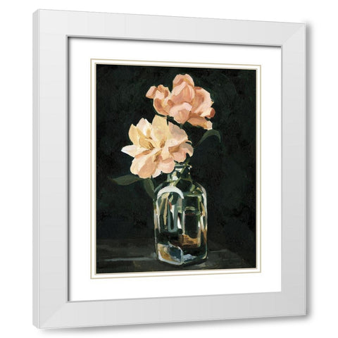 Dark Rose Arrangement II White Modern Wood Framed Art Print with Double Matting by Caroline, Emma