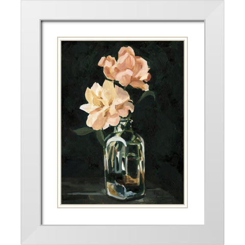 Dark Rose Arrangement II White Modern Wood Framed Art Print with Double Matting by Caroline, Emma